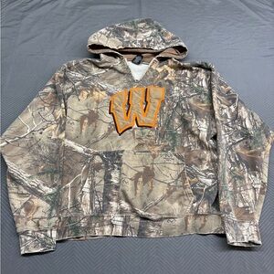Real Tree Women’s Wisconsin Camo Hoodie Size L